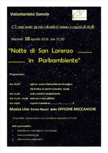 In Parkambiente in cerca di Stelle Cadenti
